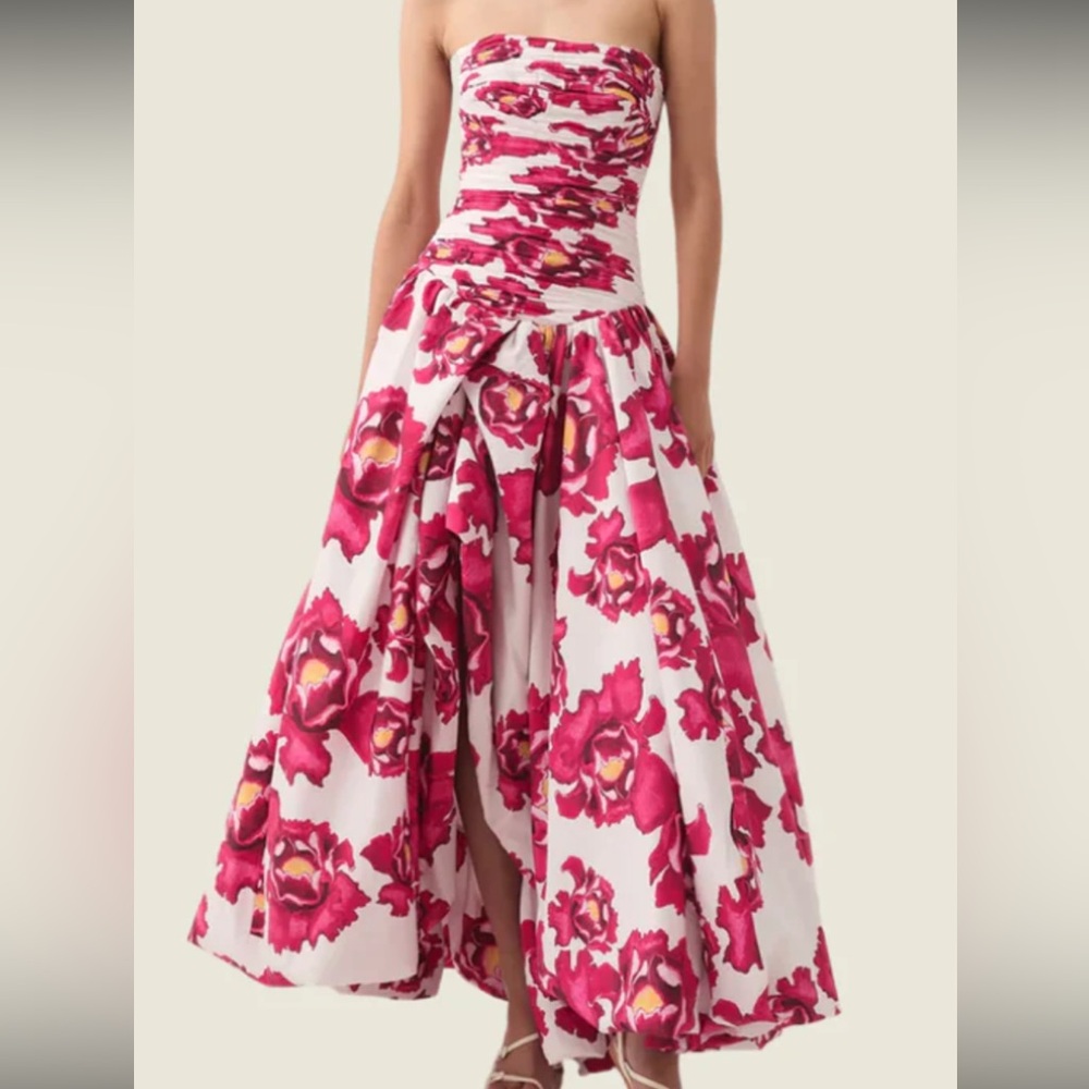 Aje Violette Bubble Hem Maxi Dress Behold Floral